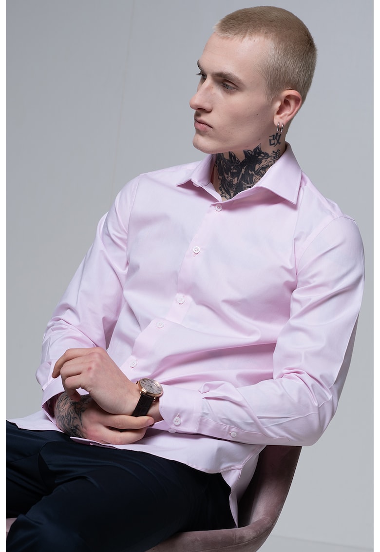 Camasa din bumbac cu maneci lungi Camasa din bumbac cu maneci lungi