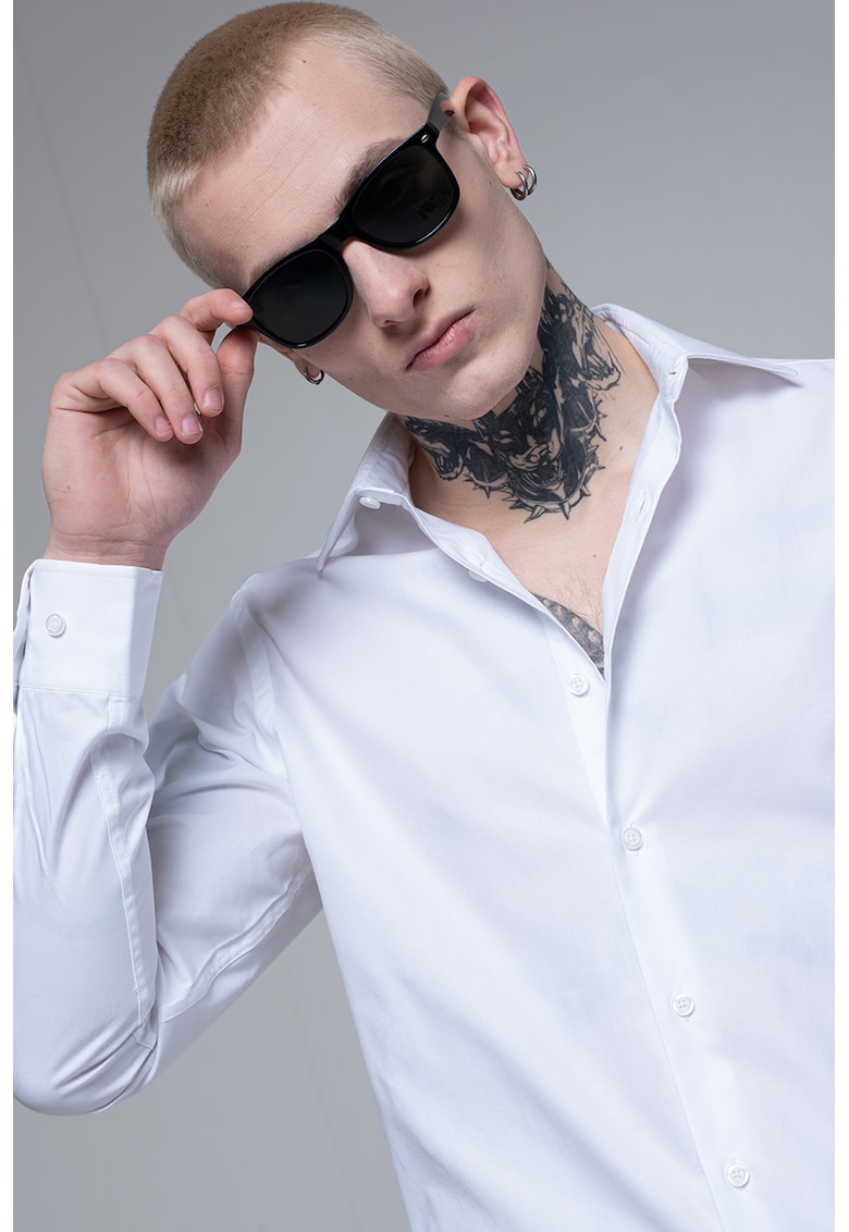 Camasa din bumbac cu maneci lungi Camasa din bumbac cu maneci lungi