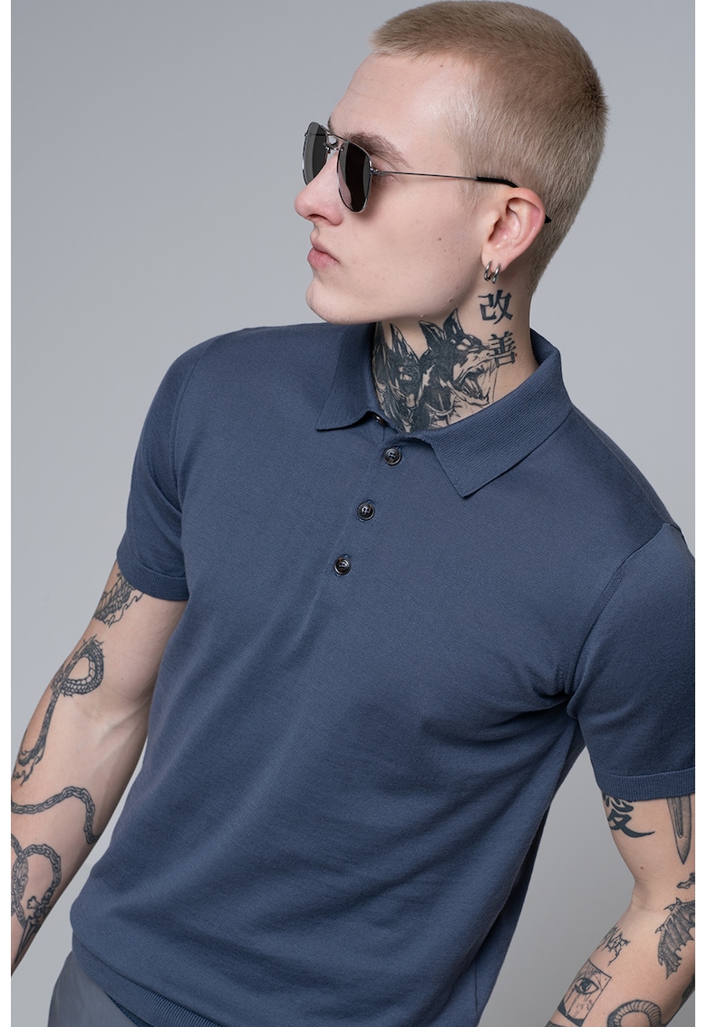 Tricou polo cu model uni