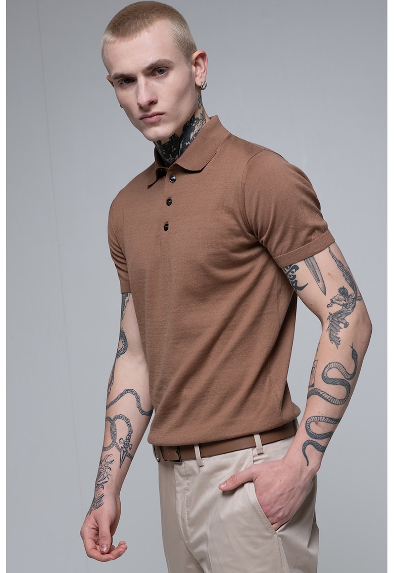 Tricou polo cu model uni