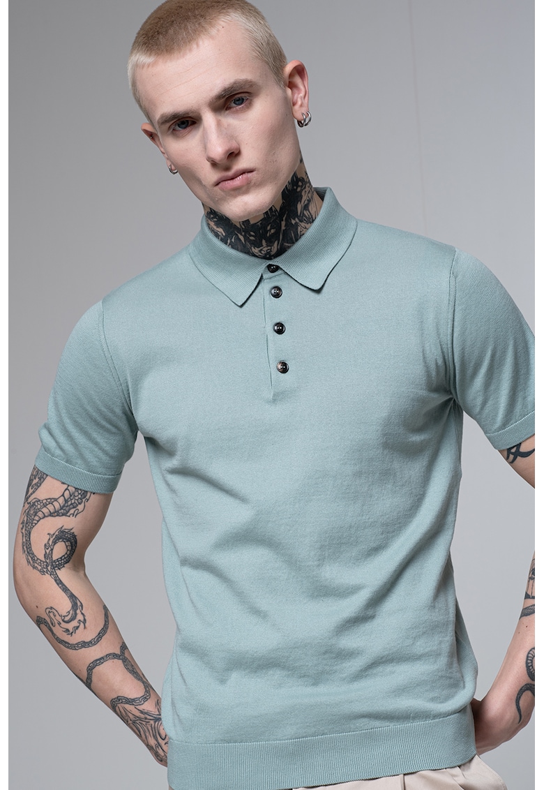 Tricou polo cu model uni