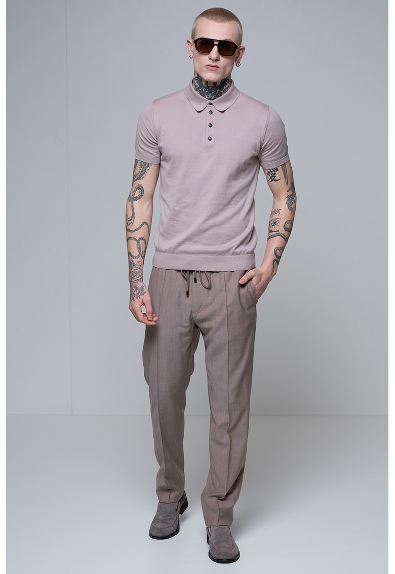 Tricou polo cu model uni Tricou polo cu model uni