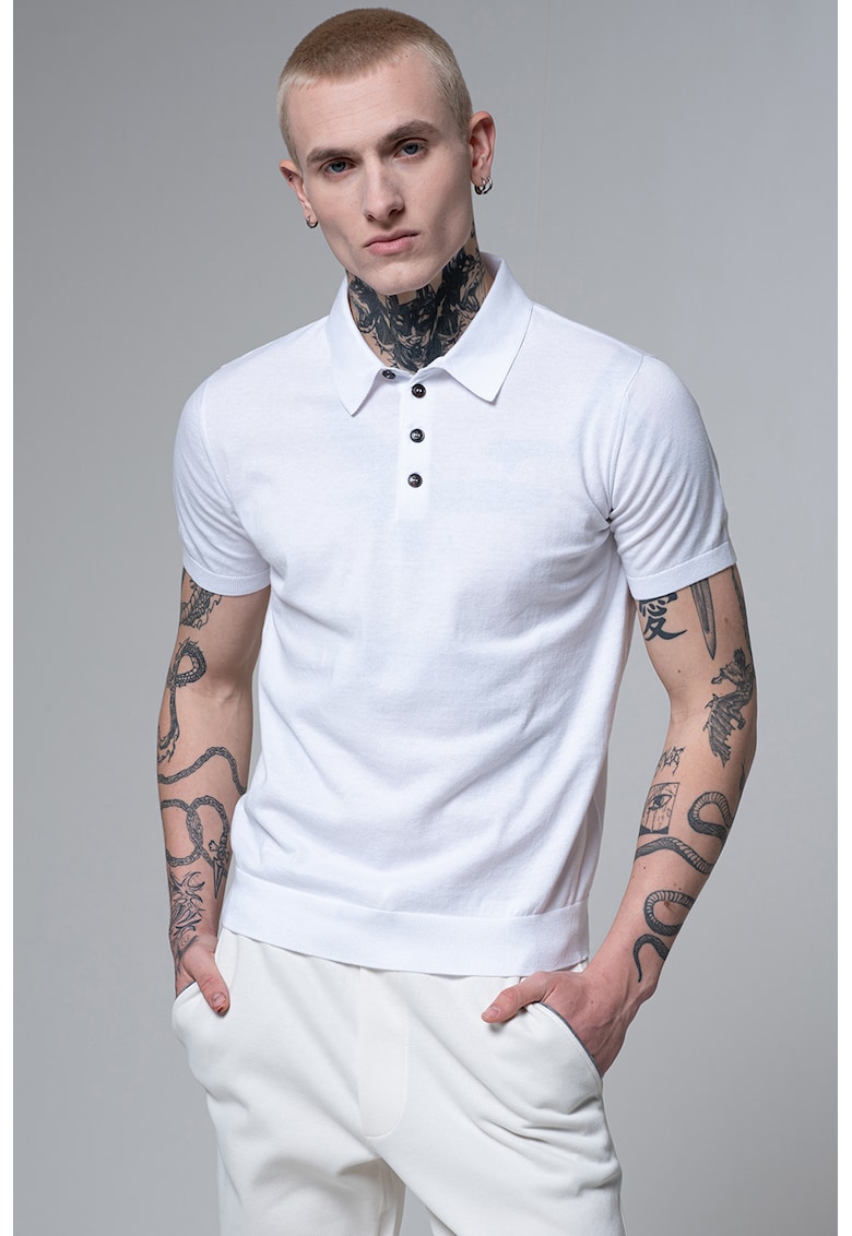Tricou polo cu model uni Tricou polo cu model uni