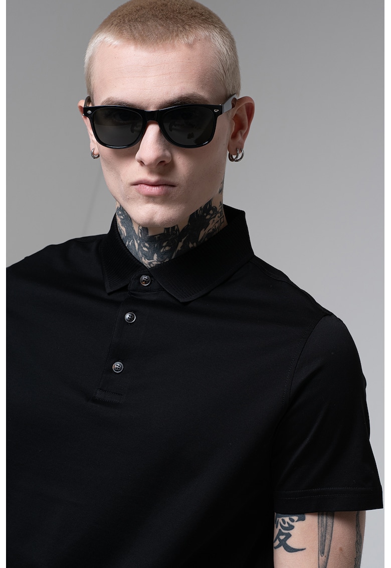 Tricou polo cu model uni Tricou polo cu model uni