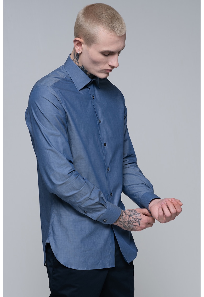 Camasa din bumbac cu maneci lungi Camasa din bumbac cu maneci lungi