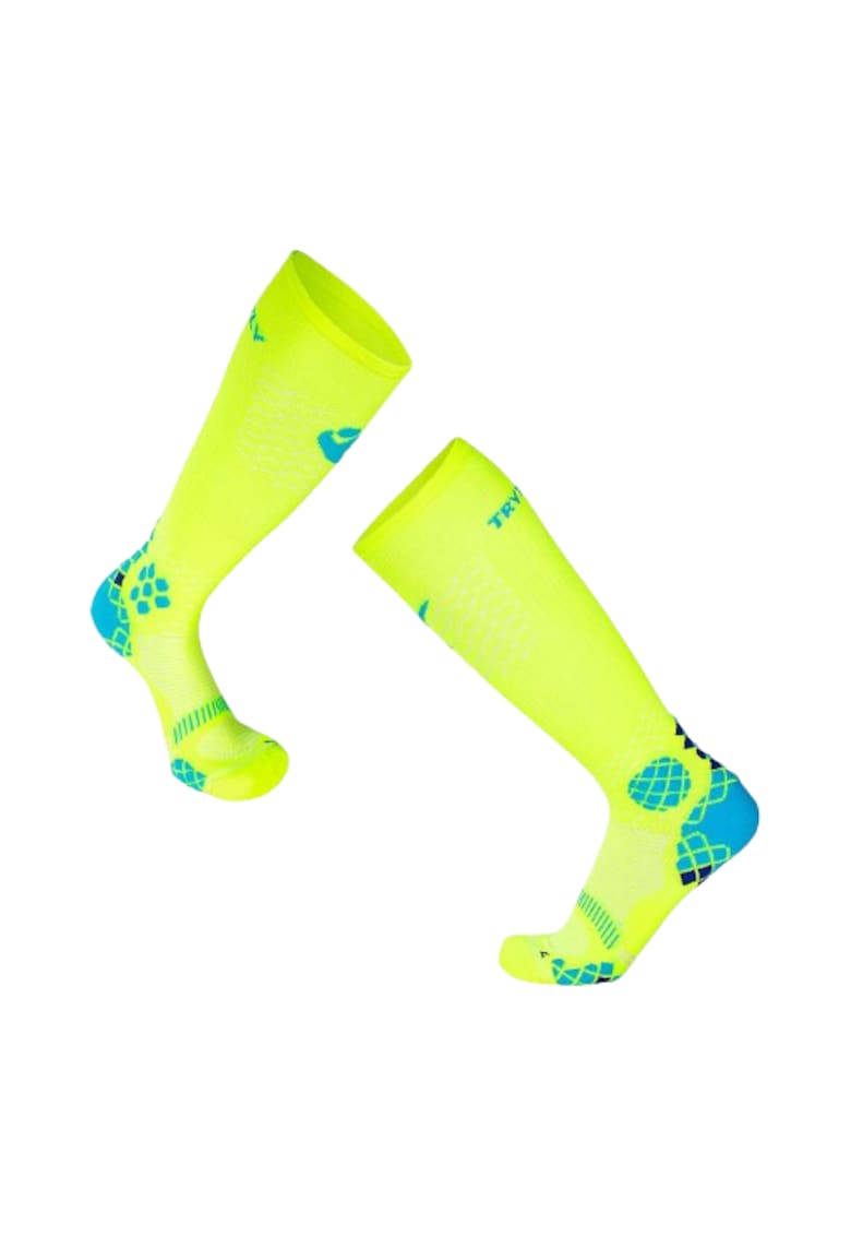 Sosete lungi de compresie pana la genunchi - Galben