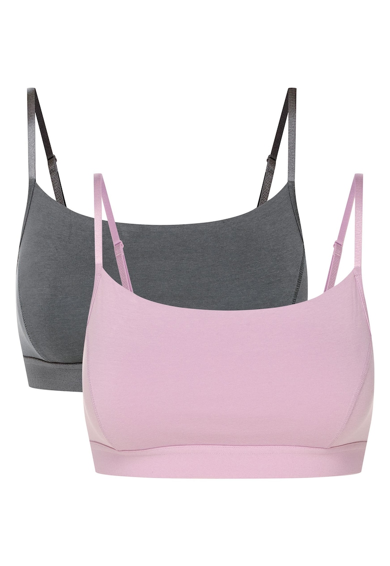 Sutien dama tip top League set de 2 perechi Gri - albastru