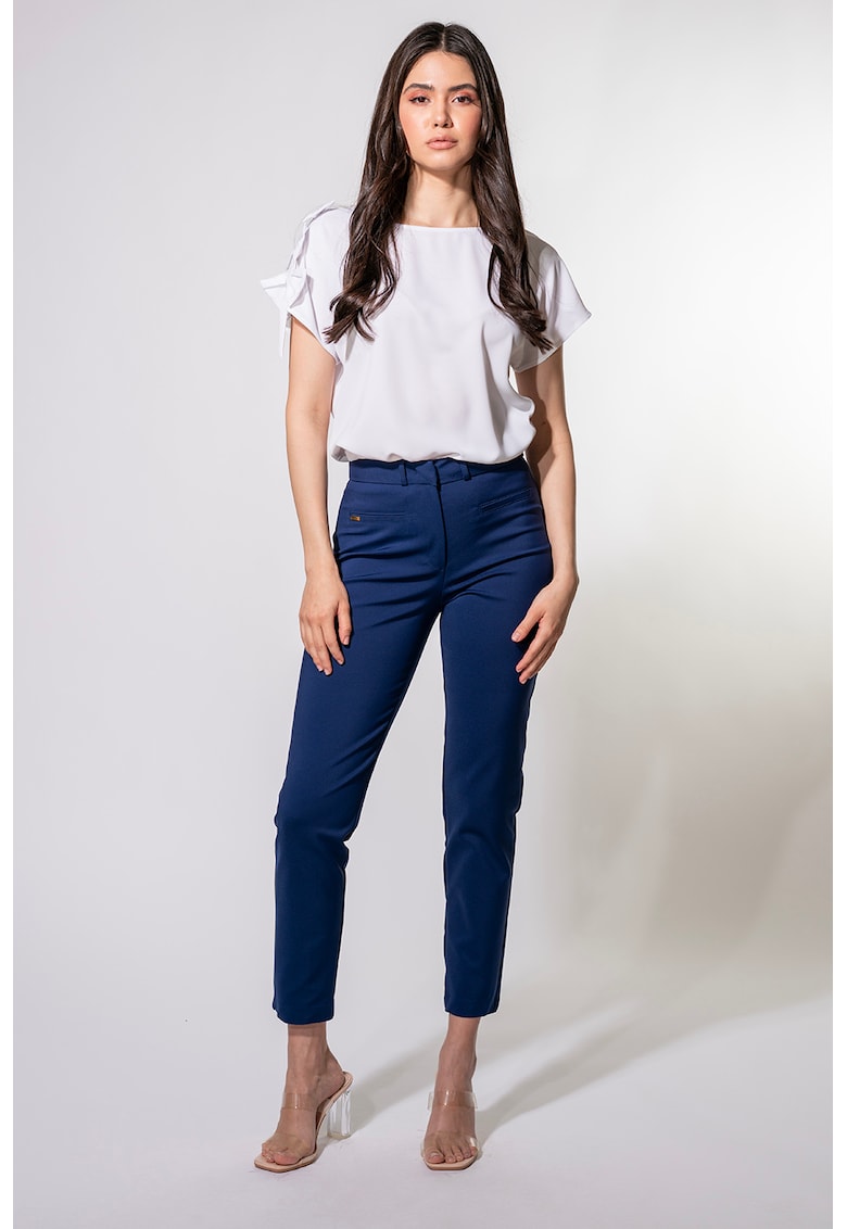 Pantaloni crop eleganti Becky - Bleumarin