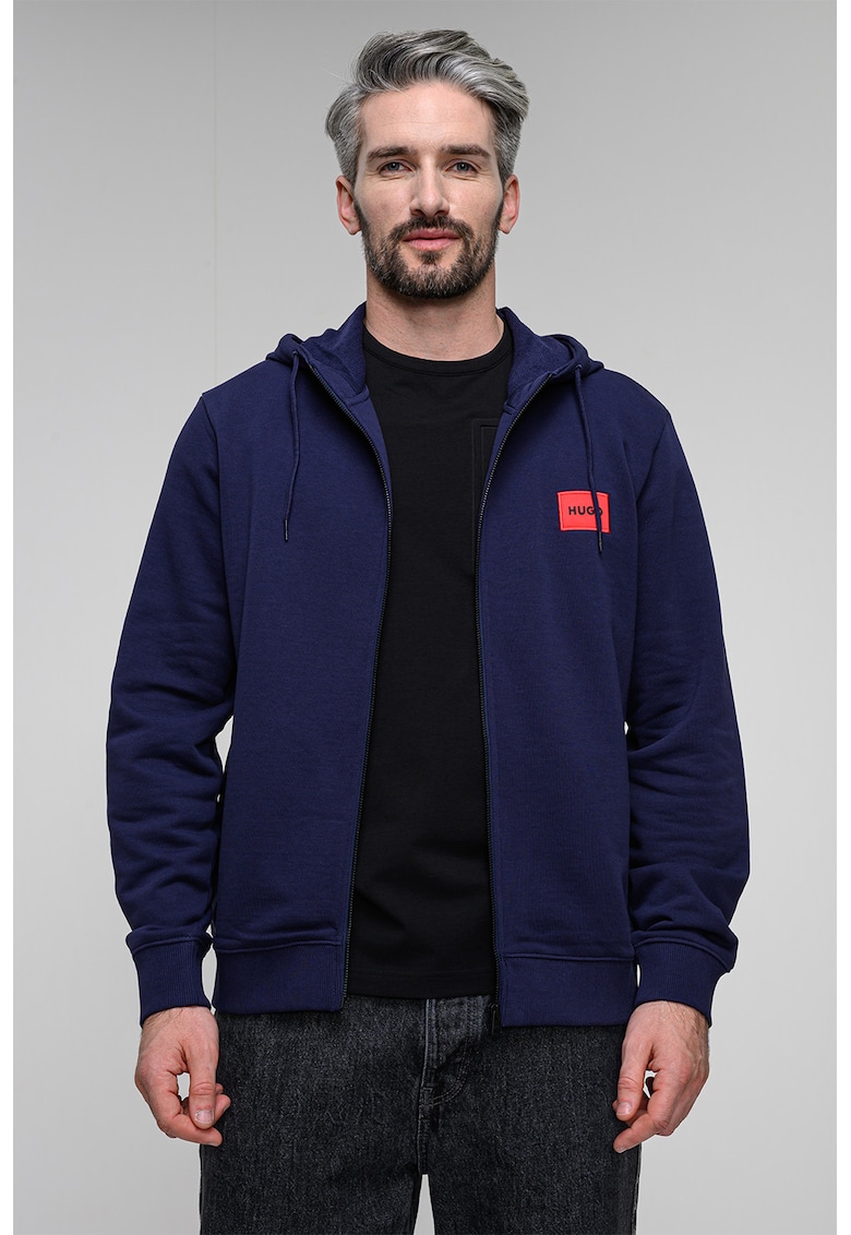 Hanorac cu fermoar si buzunare Daple - Albastru indigo