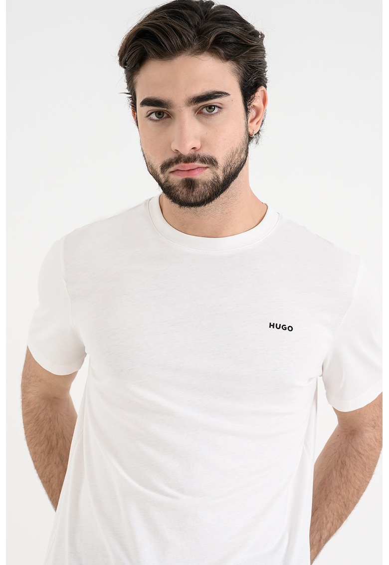 Tricou regular fit din bumbac Dero - Alb murdar