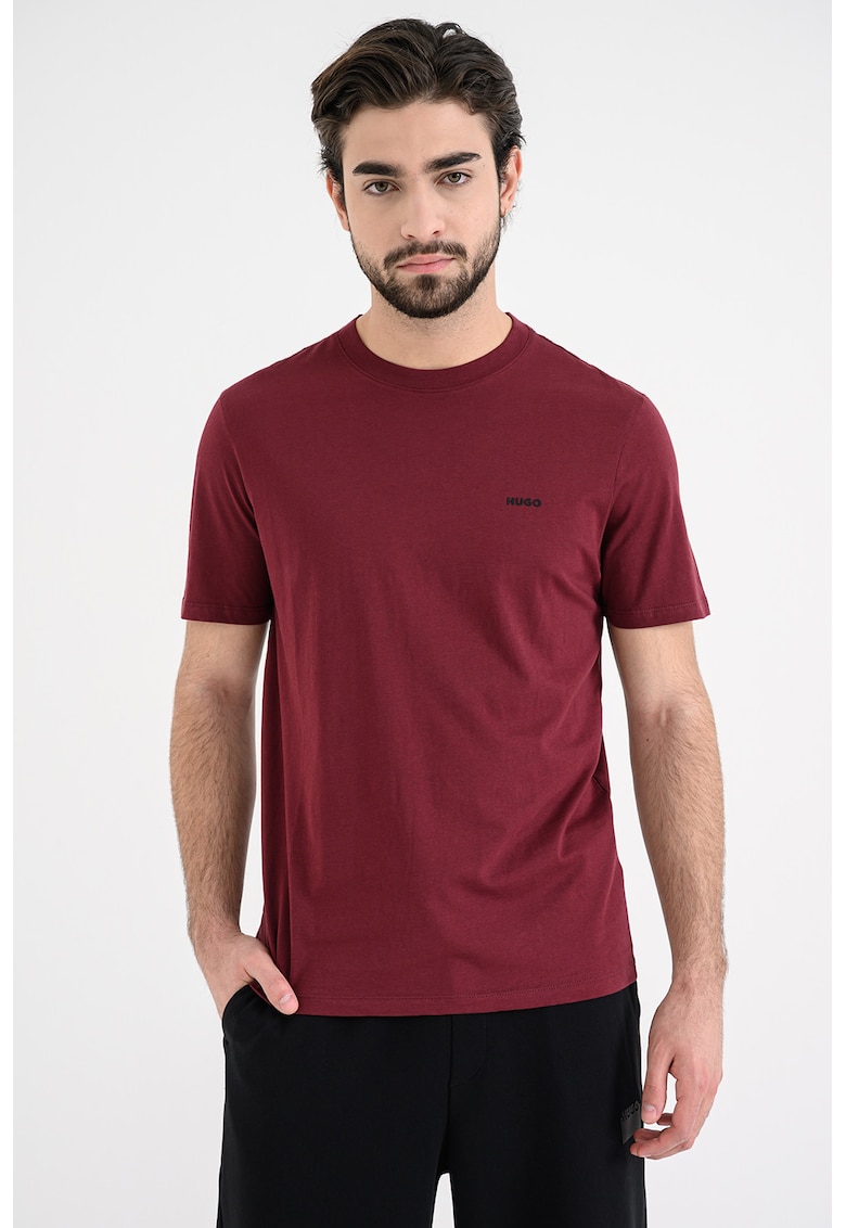 Tricou regular fit din bumbac Dero - Visiniu