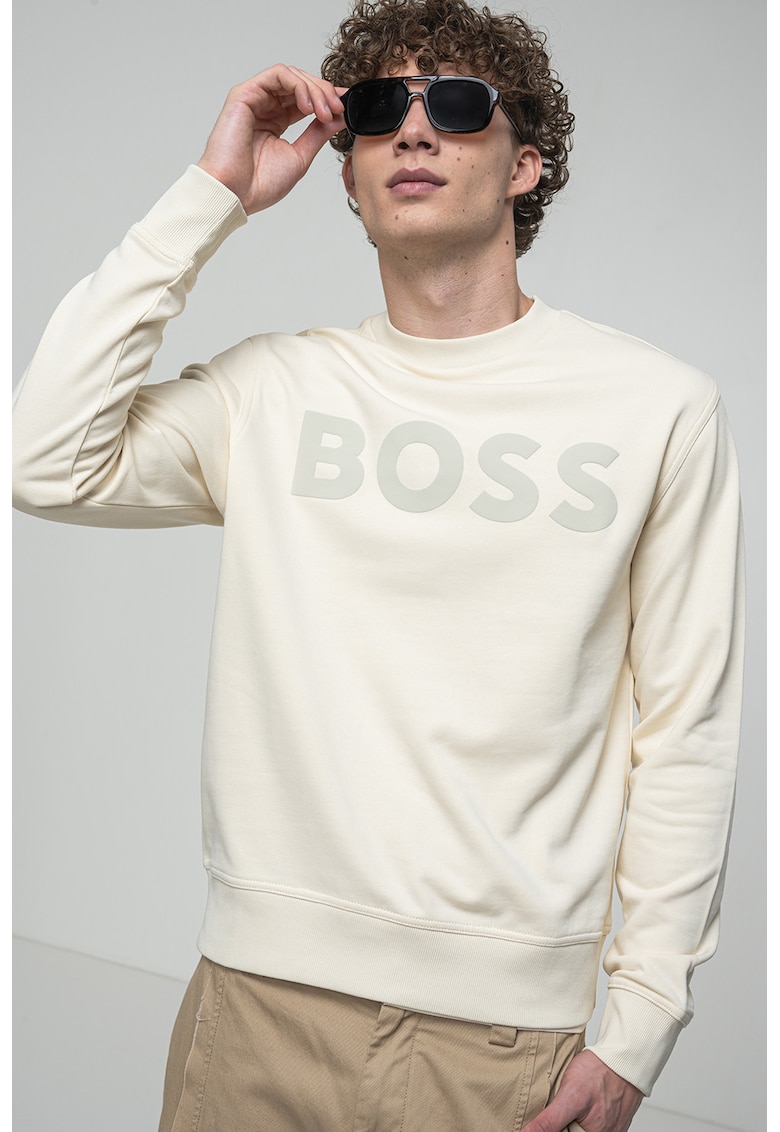 Bluza de trening relaxed-fit cu imprimeu logo cauciucat Basic