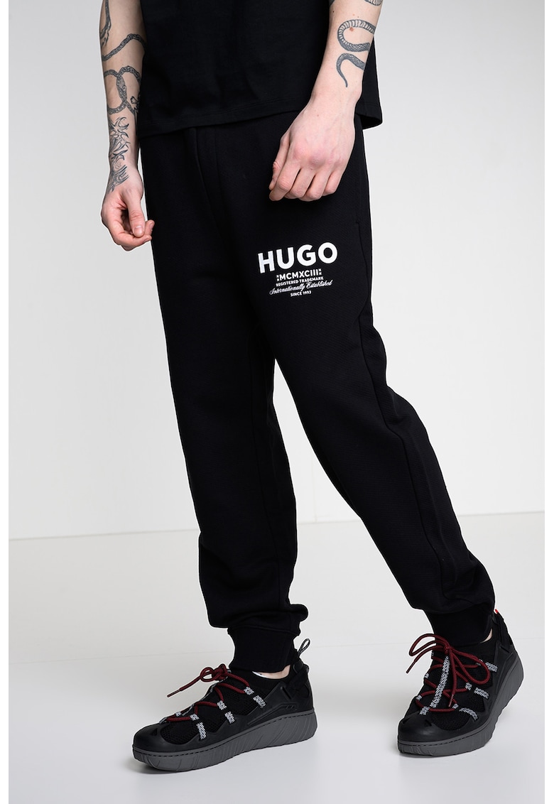 Pantaloni de trening din bumbac cu imprimeu logo