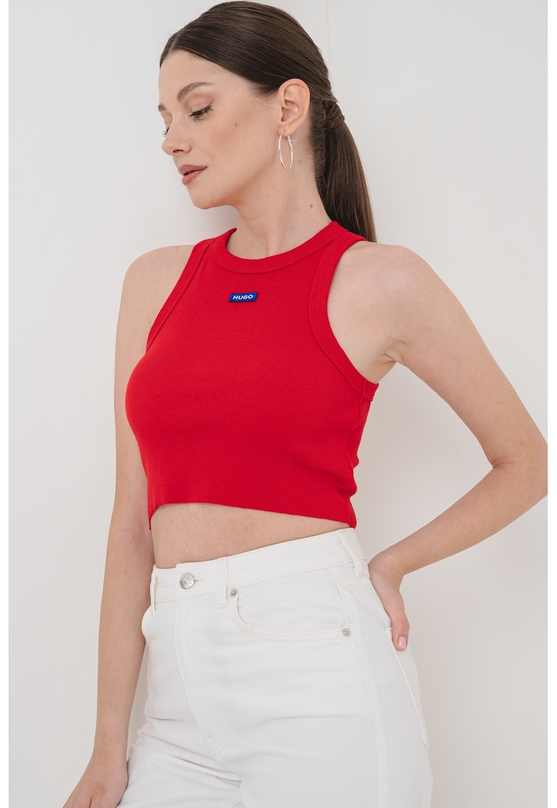 Top crop cu detaliu logo Baby