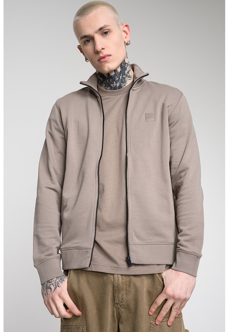 Bluza de trening cu fermoar si aplicatie logo Zestart