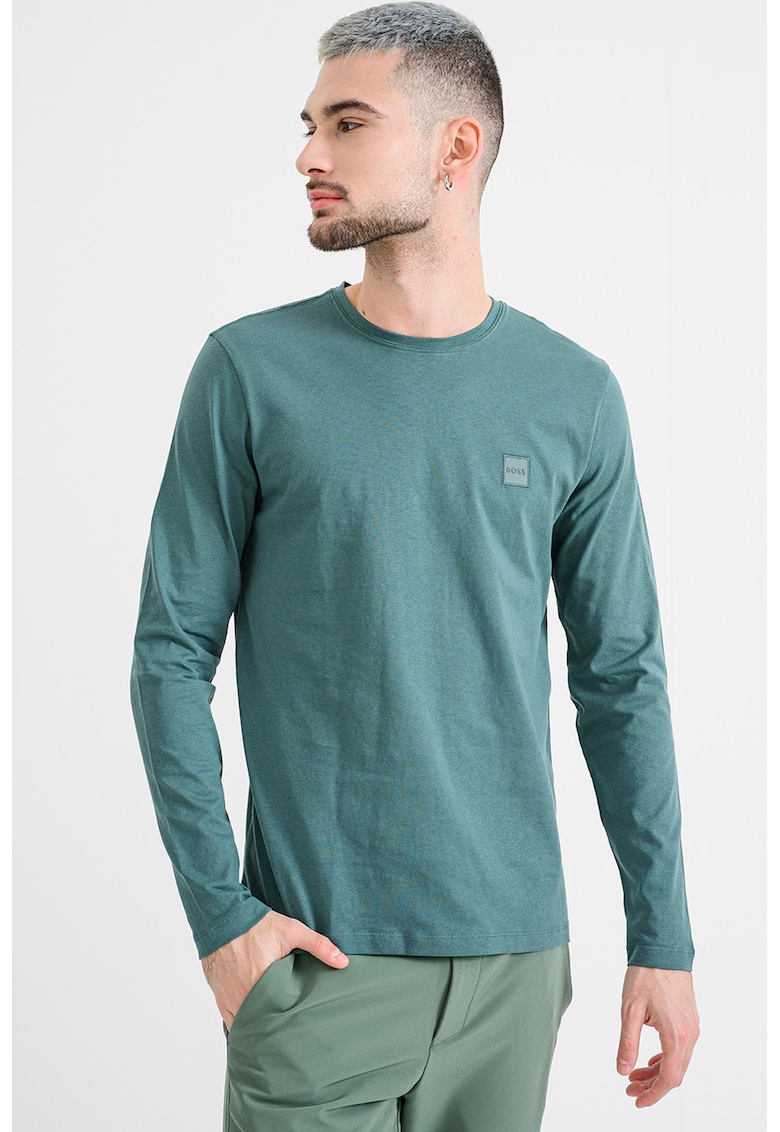 Bluza din bumbac cu aplicatie logo Tacks