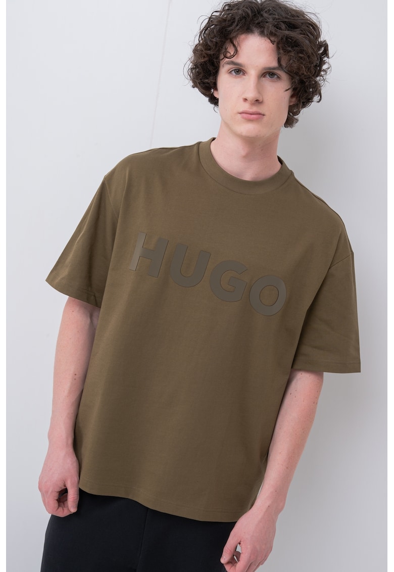 Tricou supradimensionat cu decolteu la baza gatului Dinkee