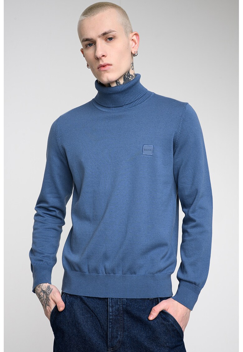 Pulover tricotat fin din amestec de bumbac Akiro