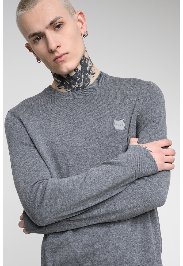 Pulover din amestec de bumbac si casmir Kanovano