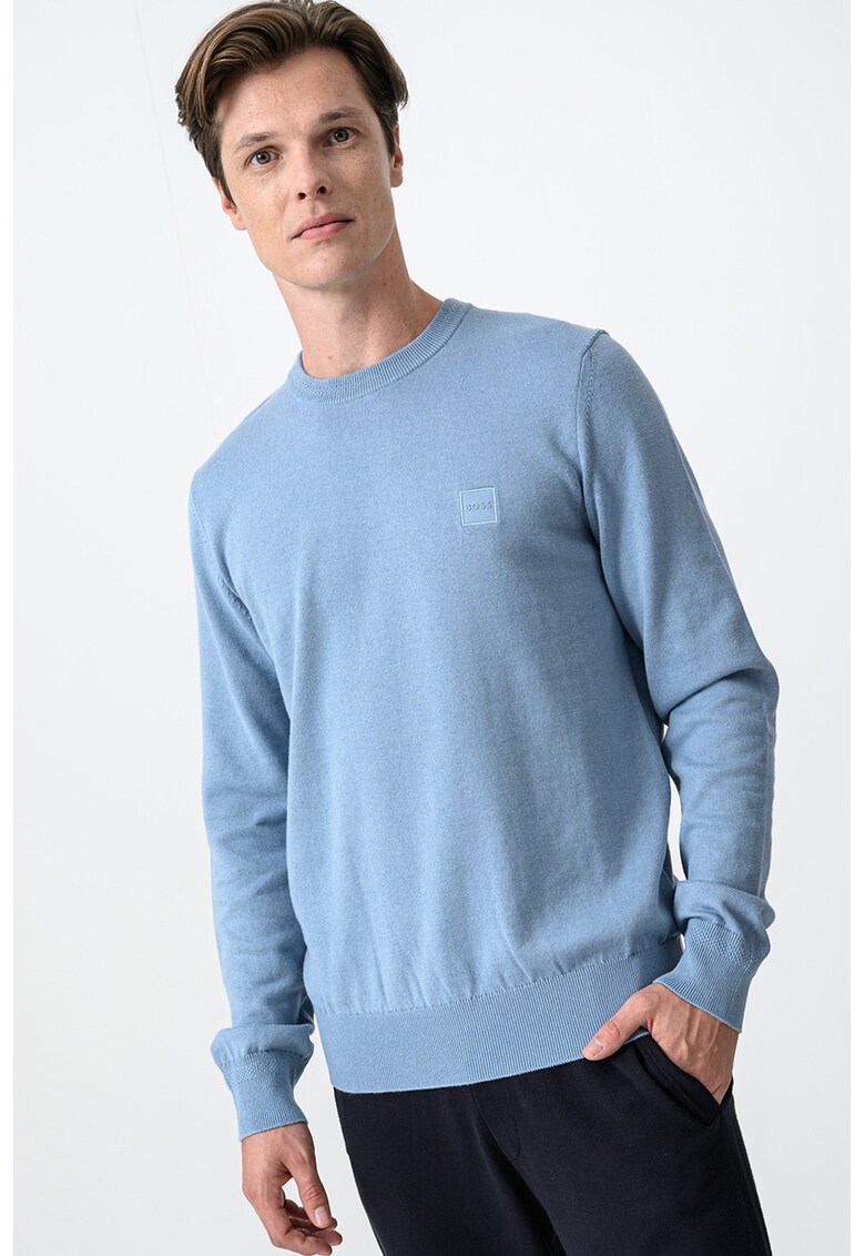 Pulover din amestec de bumbac si casmir Kanovano