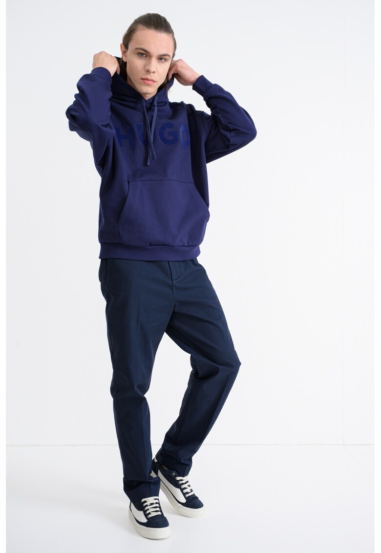 Hanorac de bumbac cu buzunar kangaroo Ditchie - Bleumarin