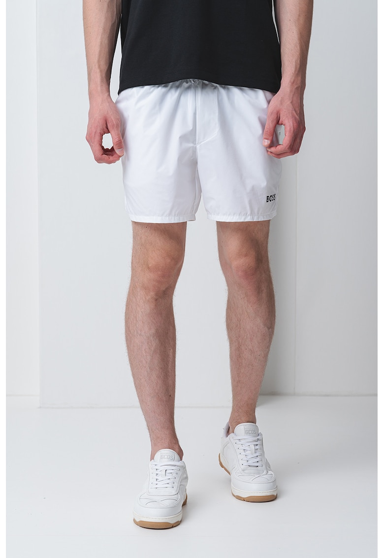 Pantaloni scurti uni cu buzunare oblice