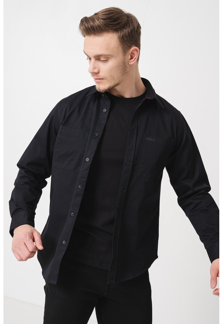 Camasa relaxed fit cu buzunare pe piept Camasa relaxed fit cu buzunare pe piept
