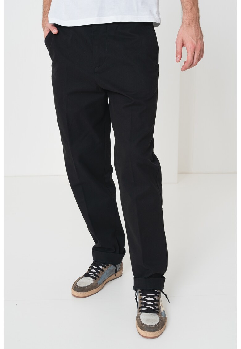 Pantaloni chino slim fit Genar - Negru