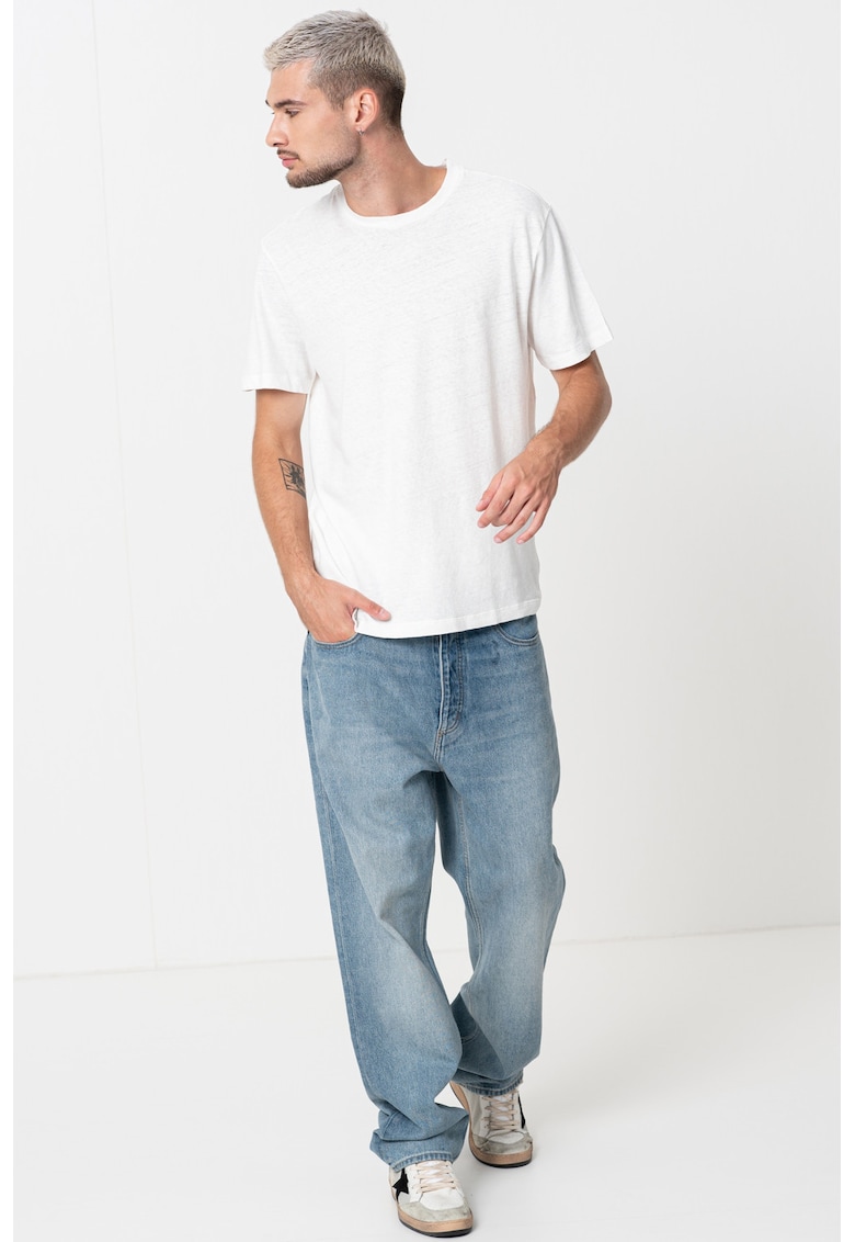 Blugi relaxed fit cu aspect decolorat Nate Blugi relaxed fit cu aspect decolorat Nate