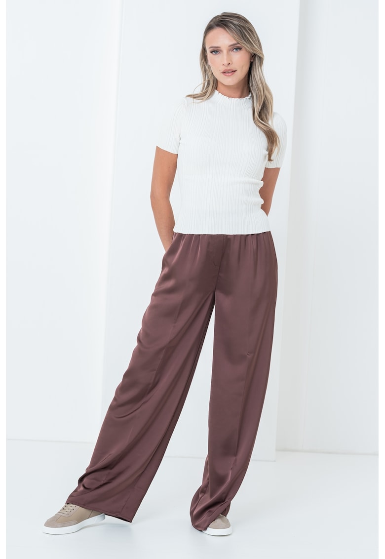 Pulover slim fit Sarphapilk - Alb