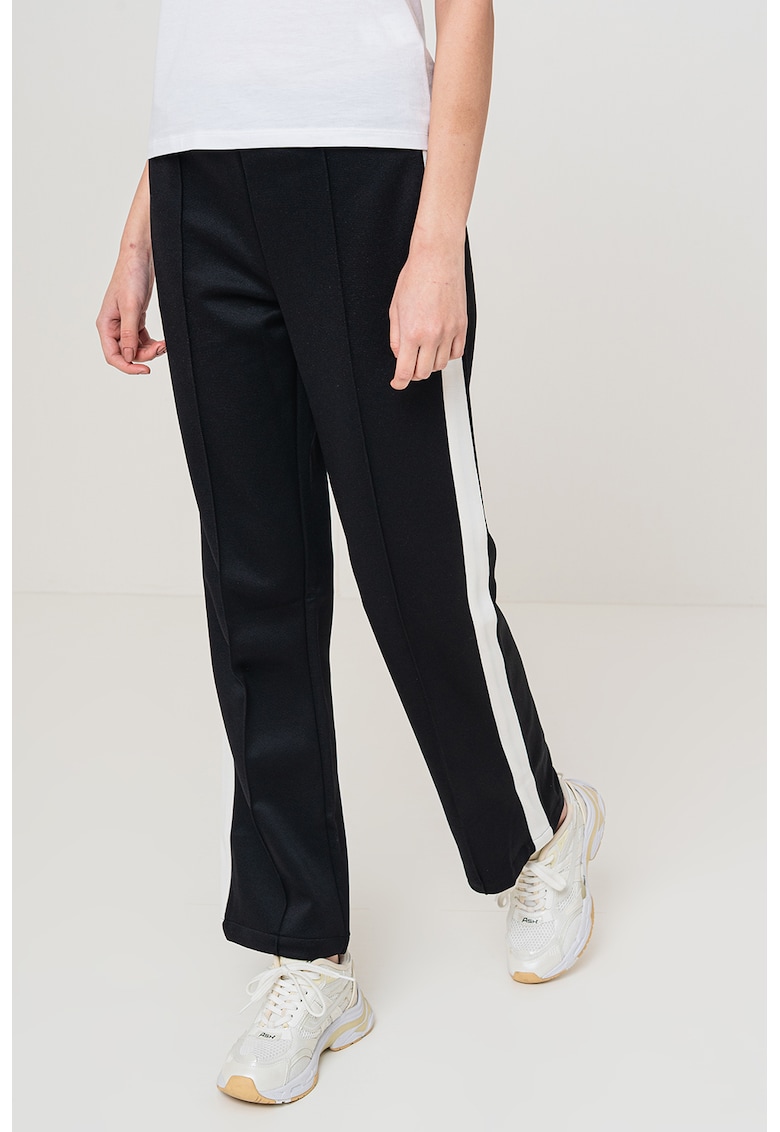 Pantaloni drepti cu banda elastica in talie