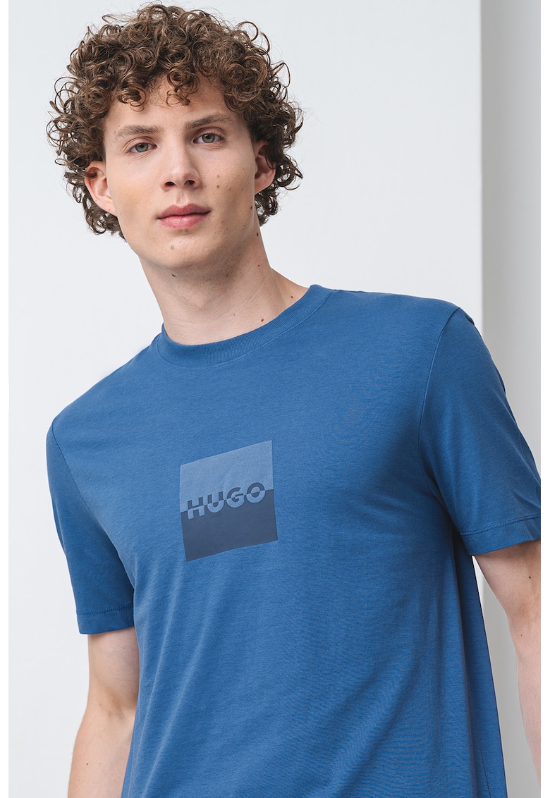 Tricou cu logo Dusplit - Albastru inchis