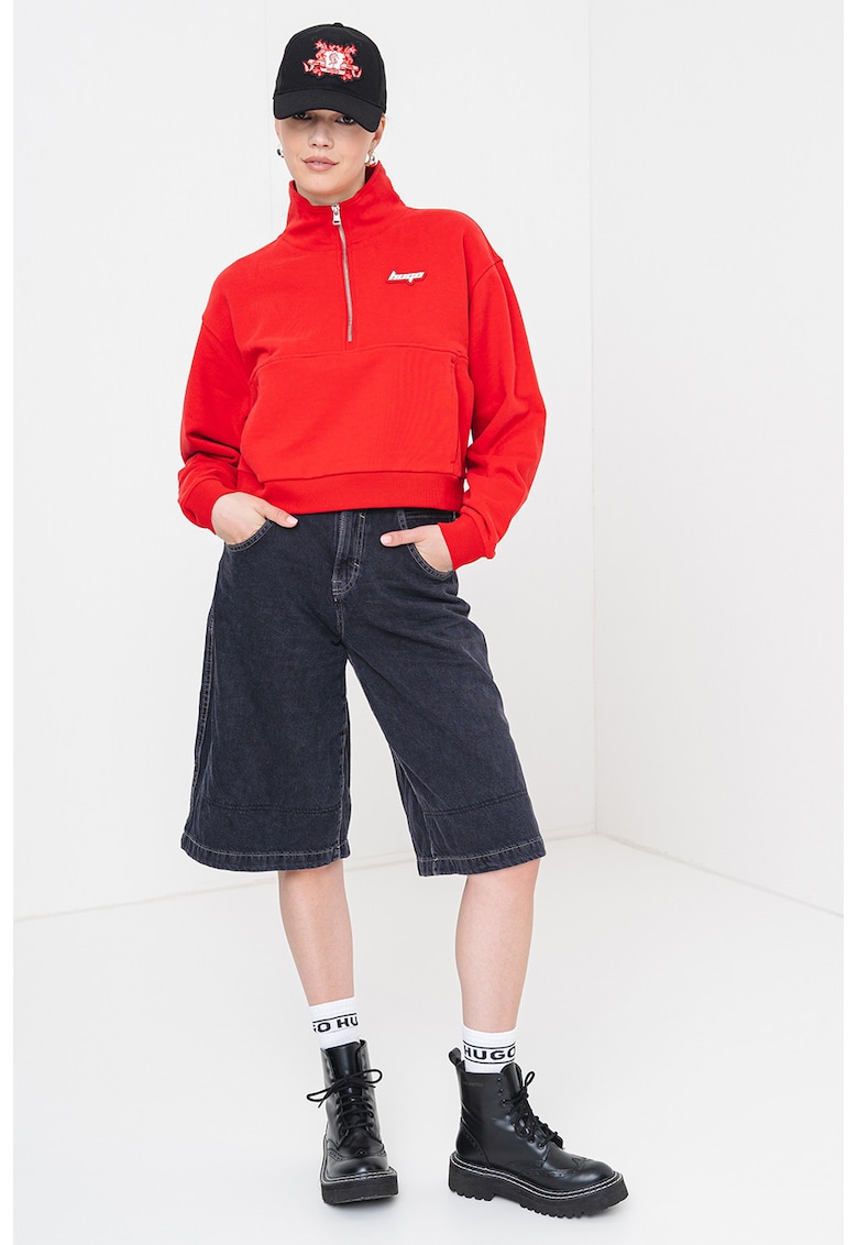 Bluza de trening cu guler inalt Dorata