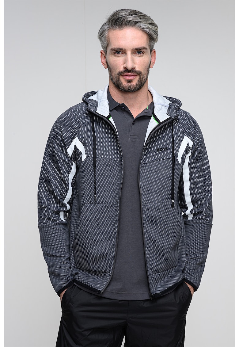 Hanorac cu fermoar si buzunare laterale Hanorac cu fermoar si buzunare laterale