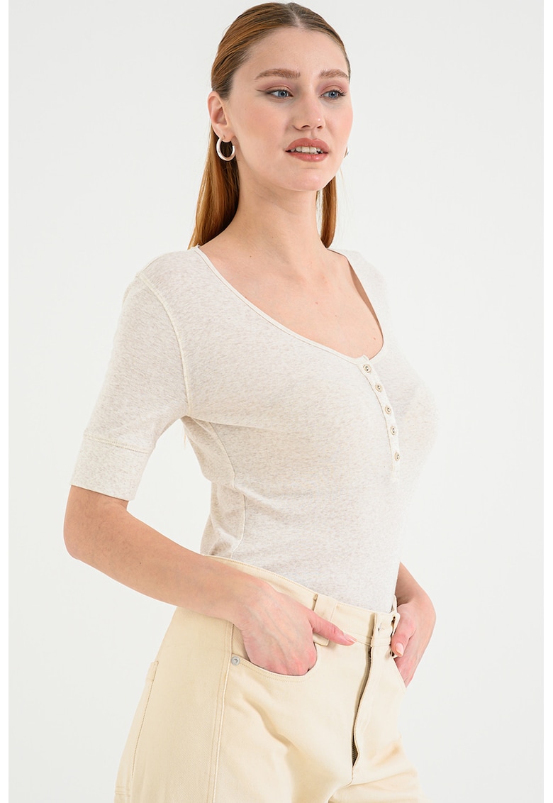 Bluza slim fit cu maneci scurte Espen