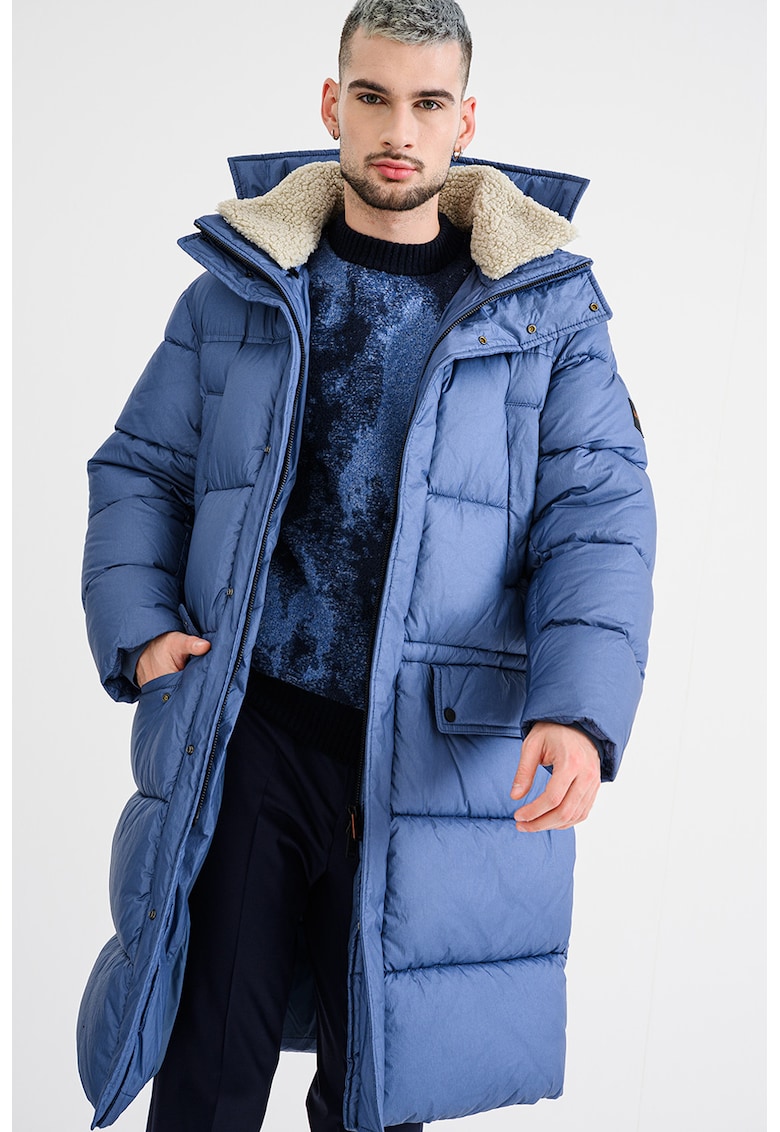 Geaca lunga Omont - Albastru prafuit