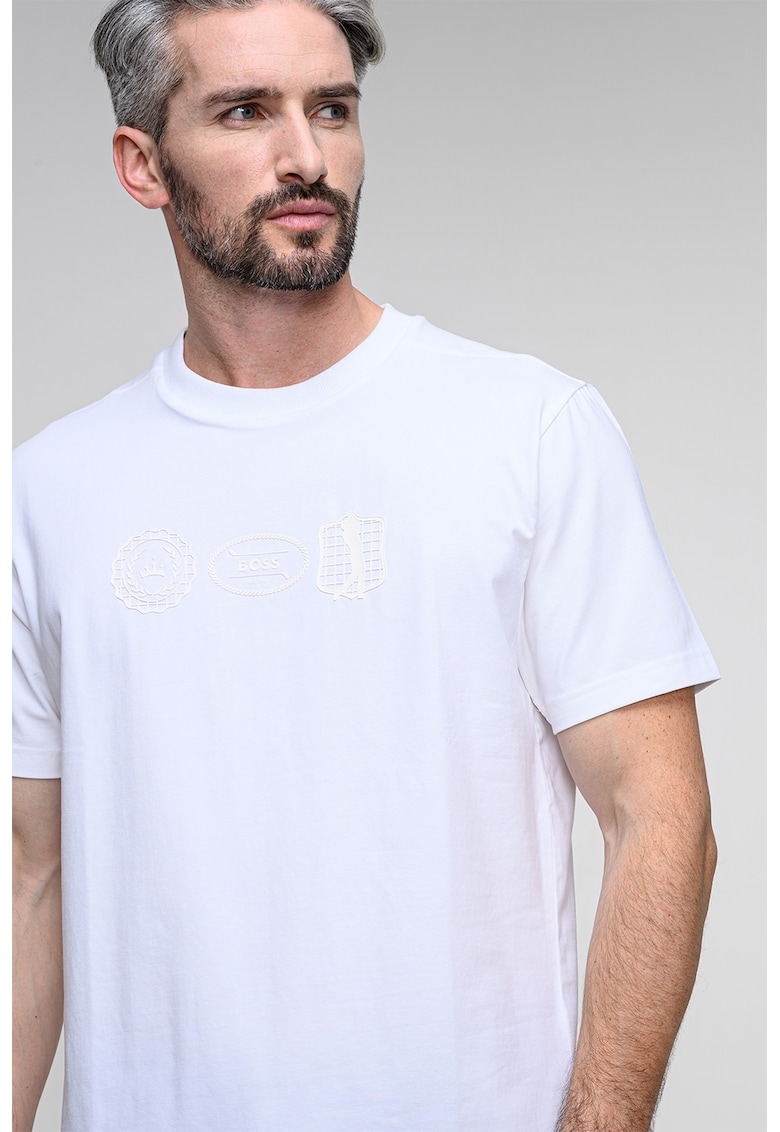 Tricou cu decolteu rotund - Alb optic