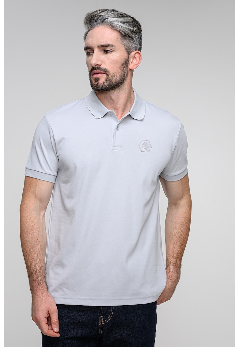 Tricou polo cu logo - Gri deschis