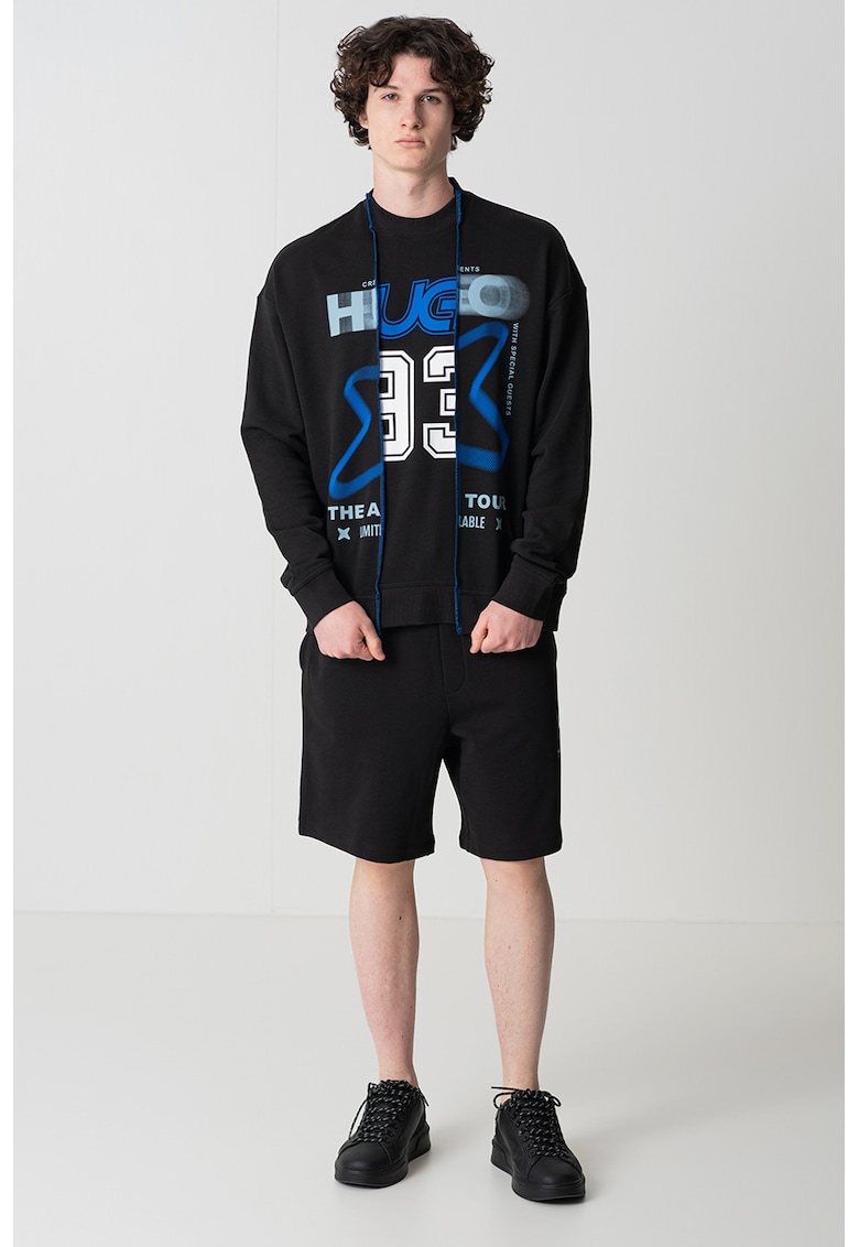 Bluza de trening cu decolteu la baza gatului si model