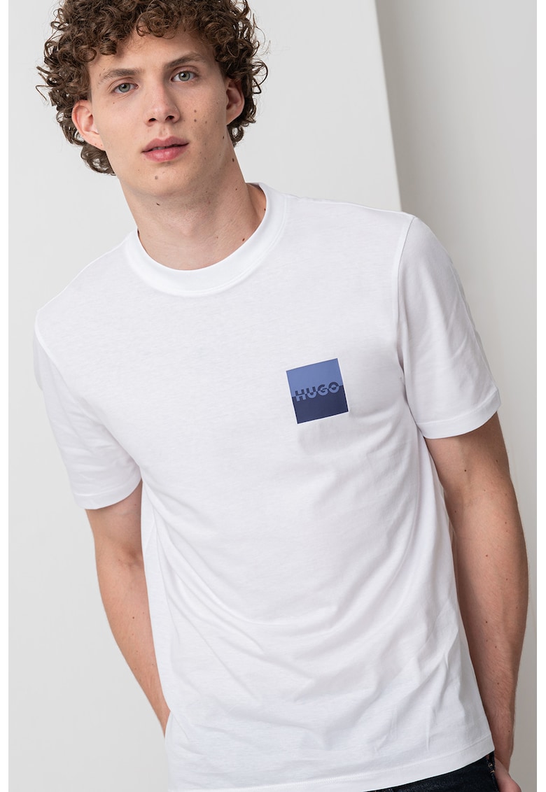 Tricou cu decolteu la baza gatului - din bumbac Tricou cu decolteu la baza gatului - din bumbac