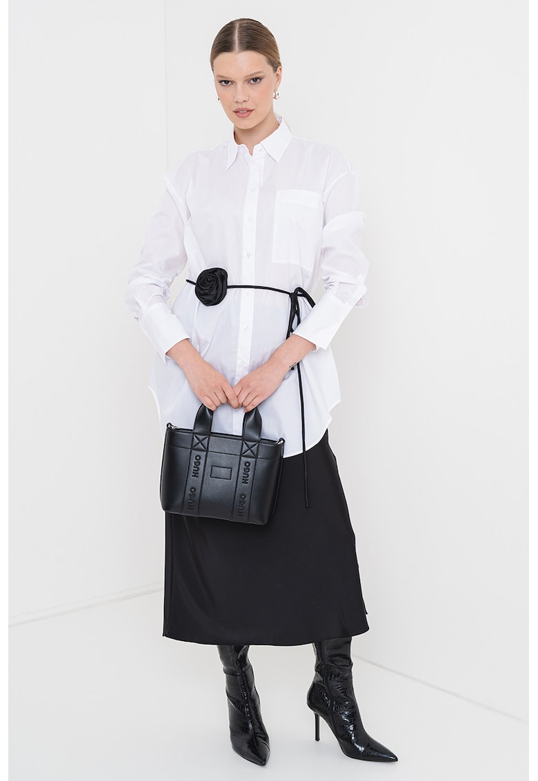 Camasa supradimensionata cu cordon contrastante Etsy