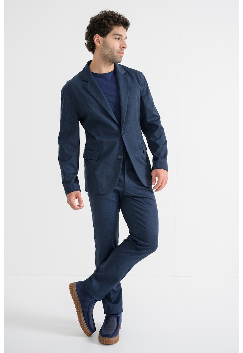 Sacou uni cu buzunare cu clapa