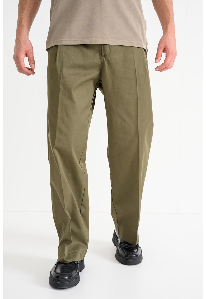 Pantaloni chino uni de bumbac Roy