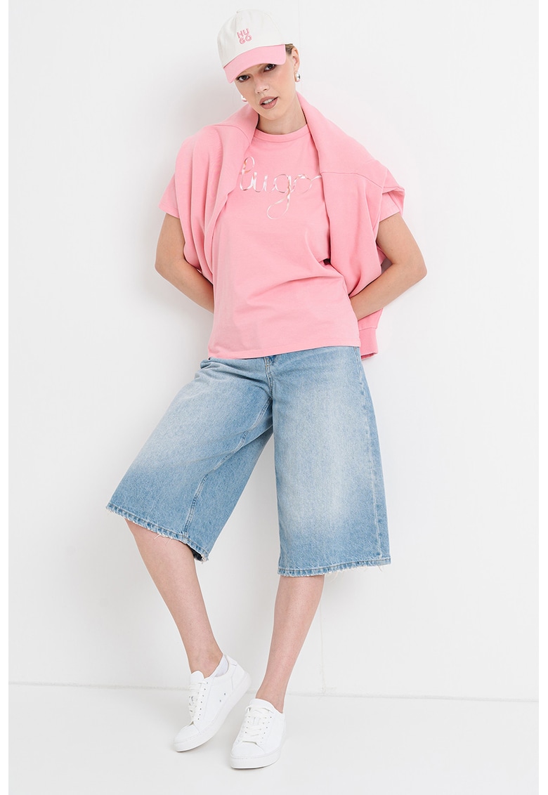 Tricou din bumbac Damacia - Roz pastel