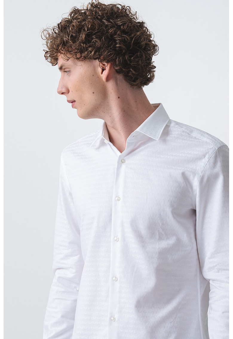 Camasa uni cu maneci lungi - Alb optic
