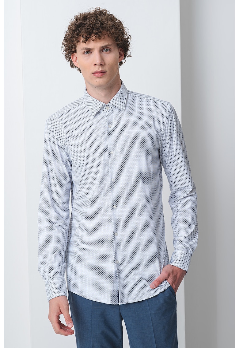 Camasa cu model si maneci lungi