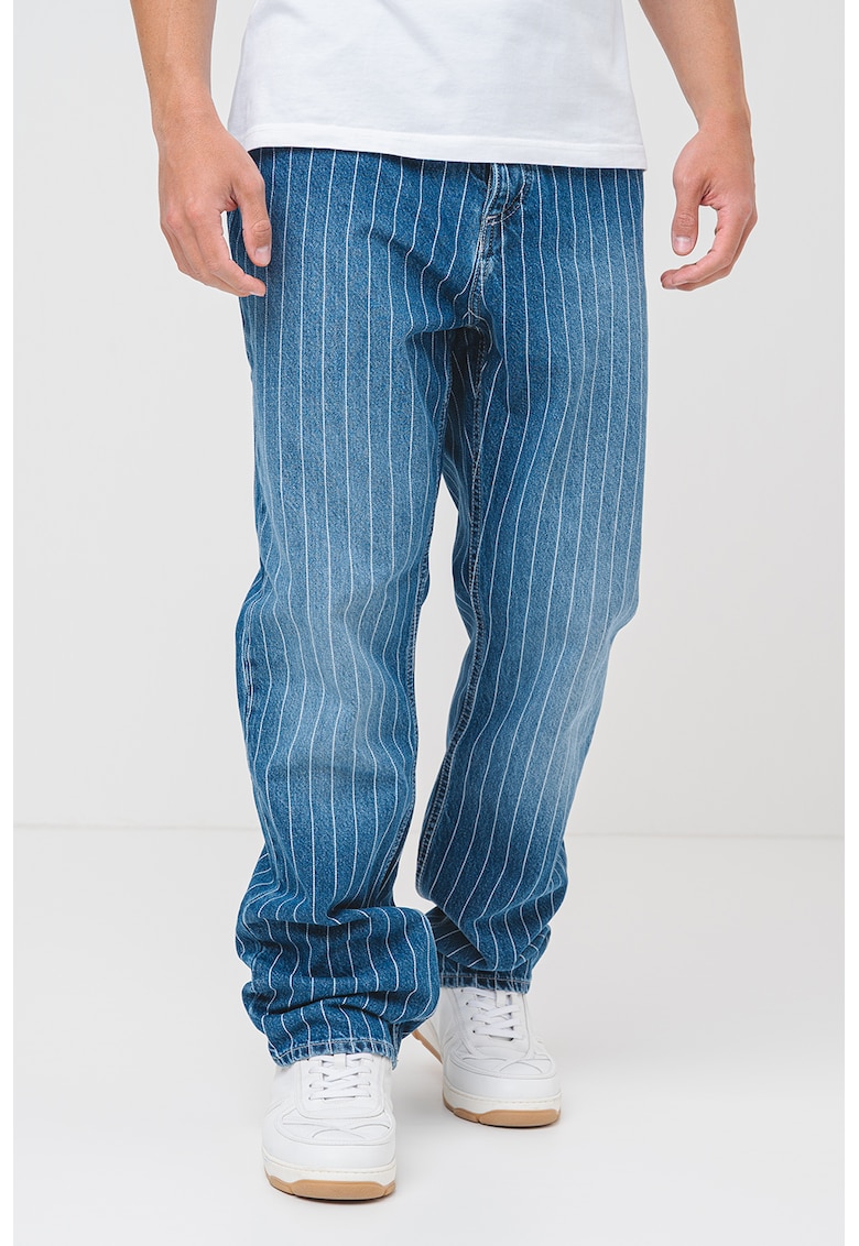 Blugi relaxed fit cu nasturi Nate