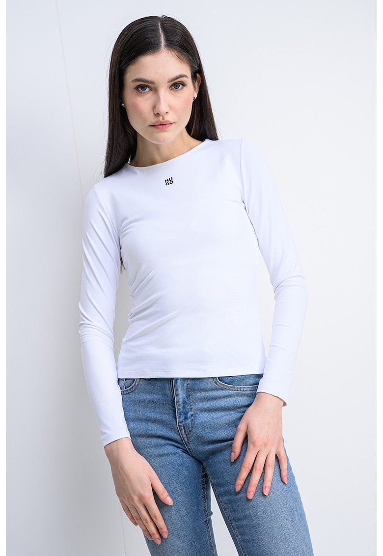 Bluza slim fit Dasia - Alb optic