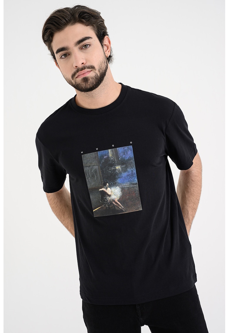 Tricou cu imprimeu foto Dabolos - Negru/Verde englez/Albastru