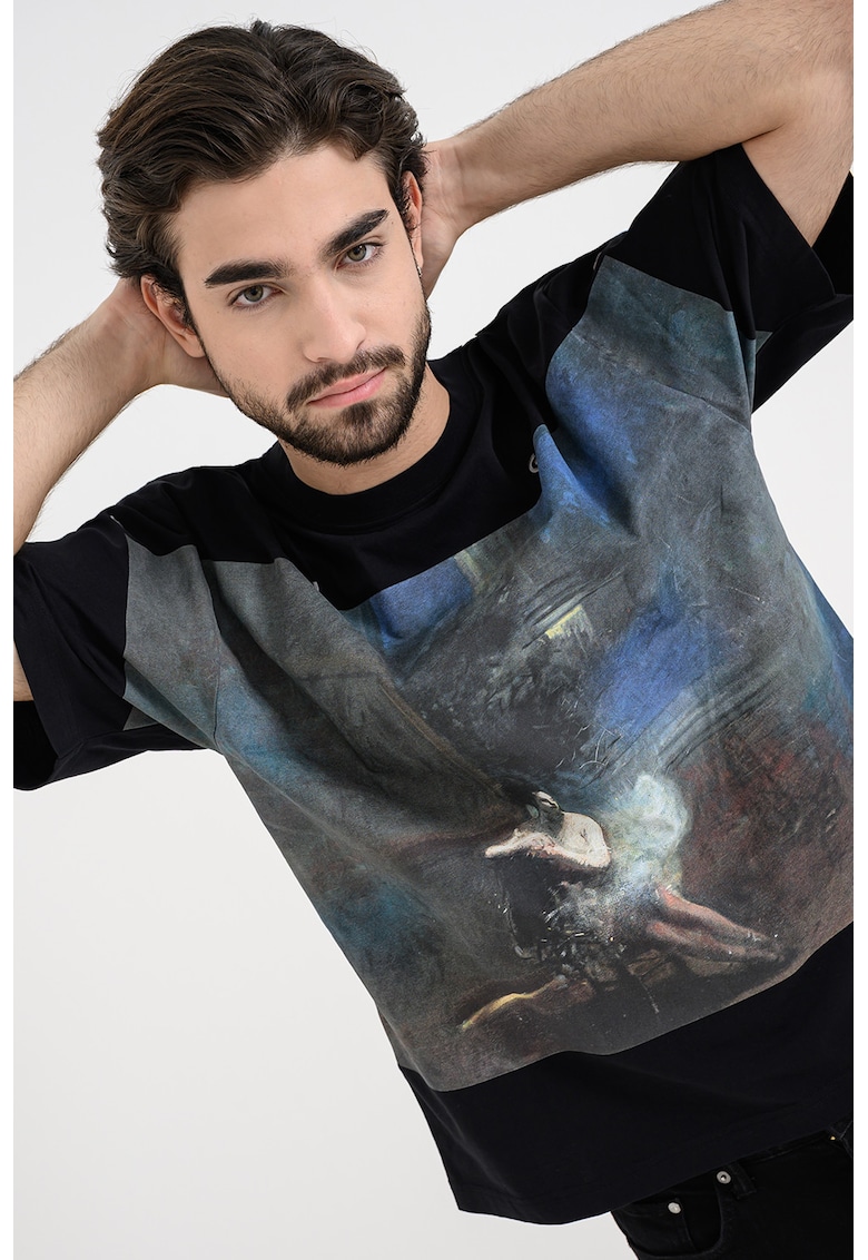 Tricou cu imprimeu foto Dabilo - Verde/Negru/Albastru